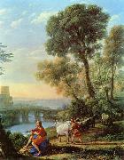 Claude Lorrain Landschaft mit Apollo und Merkur oil